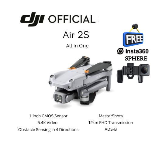 DJI Air 2S Free Insta360 Sphere - 1 Year Local DJI Warranty