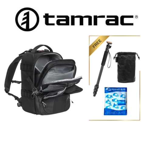 Tamrac Anvil 17 Backpack with Medium Belt (T0220-1919) FREE Velbon Monopod + Goblin 5.3 lens pouch + Silica Gel 1 pack