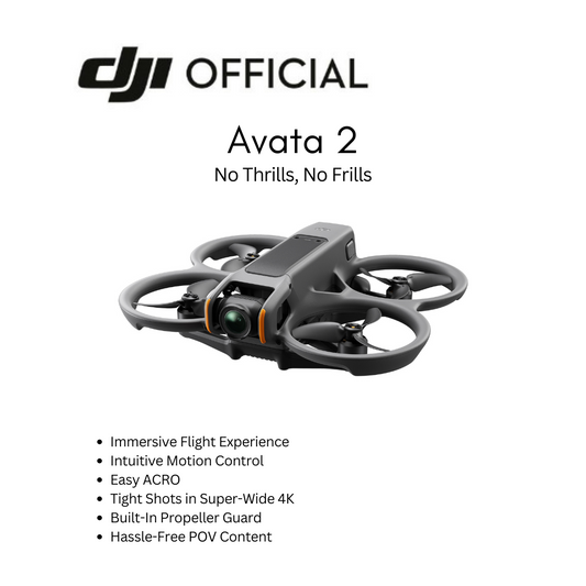 DJI Avata 2 Fly More Combo (Three Batteries) FPV Flight Experience Super wide 4k Camera Drone