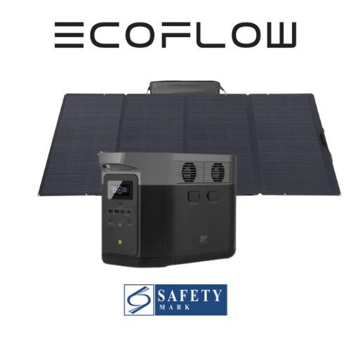 EcoFlow DELTA Max(2000) Portable Power Station + 400W Portable Solar Panel - 2 Years Local Manufacturer Warranty