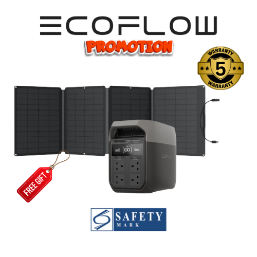 EcoFlow DELTA 3 Portable Power Station FREE 110W Solar Panel - 5 Years Local Manufacturer Warranty