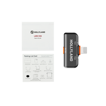 Hollyland LARK M2S Ultimate Combo (Camera RX+Lightning RX) Wireless Lavalier Microphone - 1 Year Manufacturer Warranty