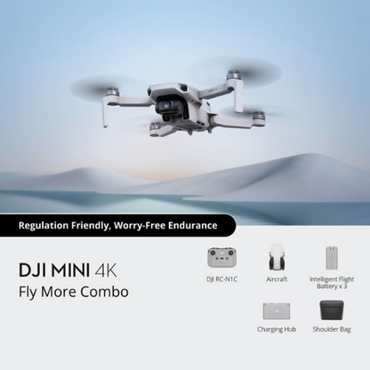 DJI Mini 4K Drone with 4K UHD Camera for Adults, Under 249 g, 3-Axis Gimbal Stabilization, 10km Video Transmission