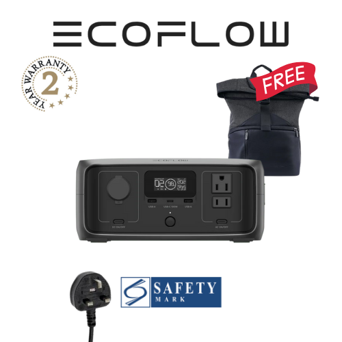 EcoFlow RIVER 3 UPS Portable Power Station Free a River 2 Bag - 2 Years Local Manufacturer Warranty