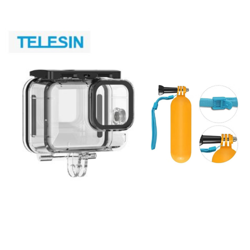 Telesin Diving Waterproof Case for GoPro Hero 13/12/11/10/9 with floating handgrip