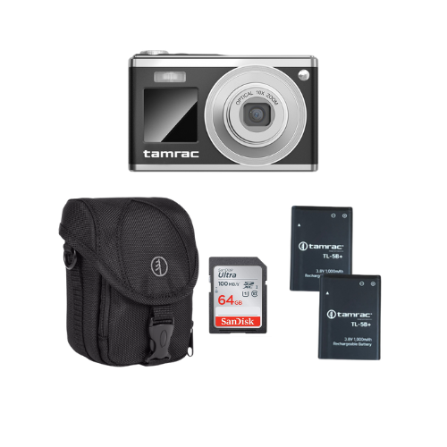 Tamrac Digital Camera TR80 (FREE Pro Compact 1 + 64GB SD Card + Extra Battery)