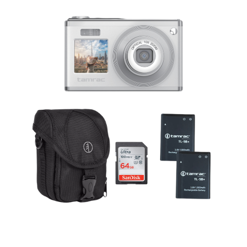 Tamrac Digital Camera TR80 (FREE Pro Compact 1 + 64GB SD Card + Extra Battery)