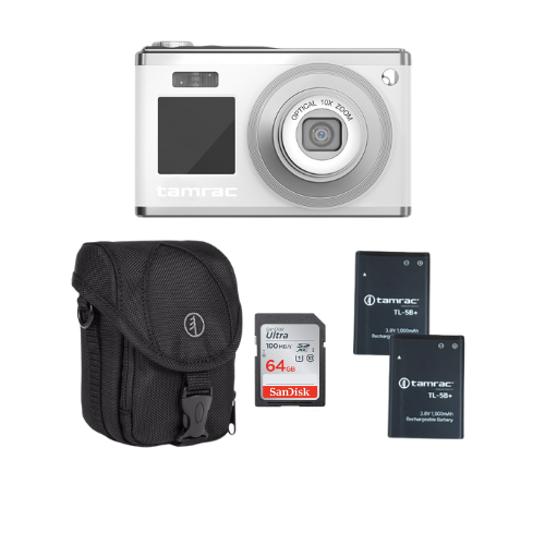 Tamrac Digital Camera TR80 (FREE Pro Compact 1 + 64GB SD Card + Extra Battery)