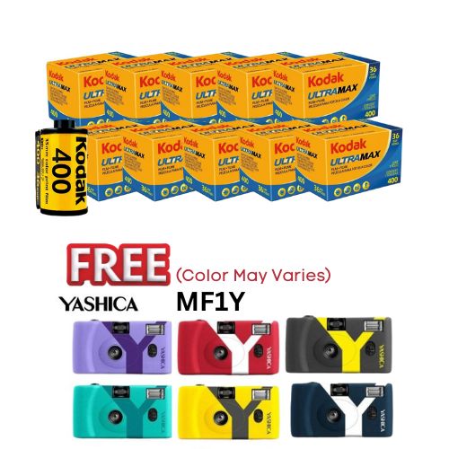 Free Yashica MF-1Y Camera with 10 rolls Kodak Ultramax400 Films