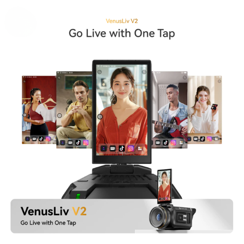 Hollyland VenusLiv V2 All-in-One Streaming Camera 4K30 6x Zoom One-tap Streaming