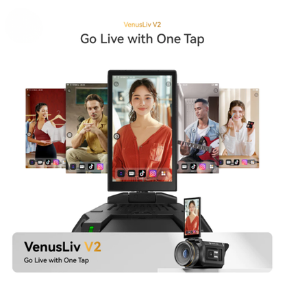 Hollyland VenusLiv V2 All-in-One Streaming Camera 4K30 6x Zoom One-tap Streaming