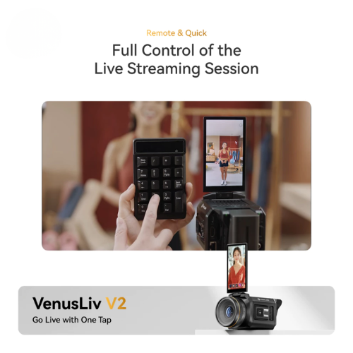 Hollyland VenusLiv V2 All-in-One Streaming Camera 4K30 6x Zoom One-tap Streaming
