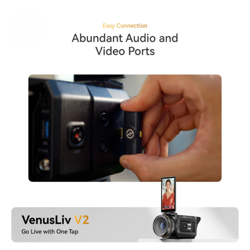 Hollyland VenusLiv V2 All-in-One Streaming Camera 4K30 6x Zoom One-tap Streaming
