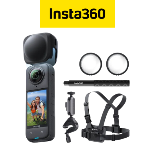 Insta360 X4 Bike Bundle (114cm invisible selfie stick, bike bundle, lens cap)