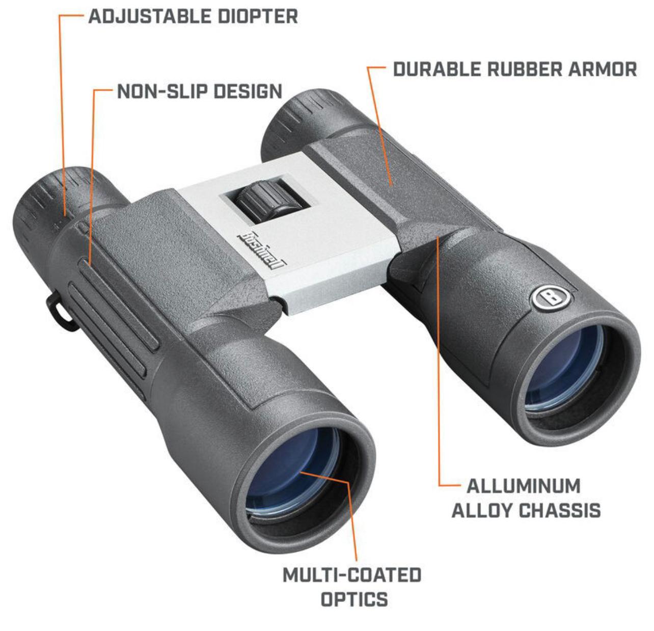 Bushnell Binoculars Powerview2 10x25 (PWV1025) - Limited Lifetime Warranty