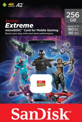 SanDisk Extreme microSD Card for Mobile Gaming 128GB (SDSQXA1)