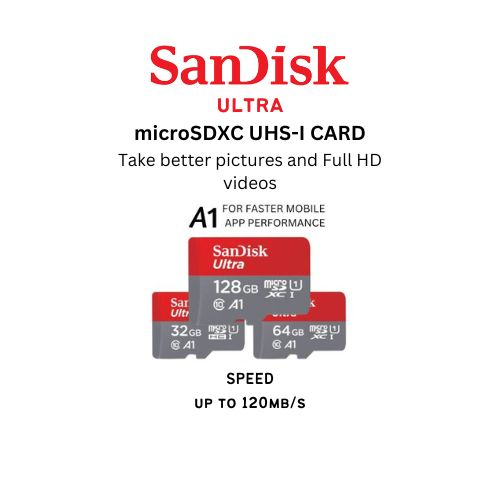 SanDisk Ultra microSDXC UHS-I cards 120MB/s A1 Class 10 (SDSQUA4)