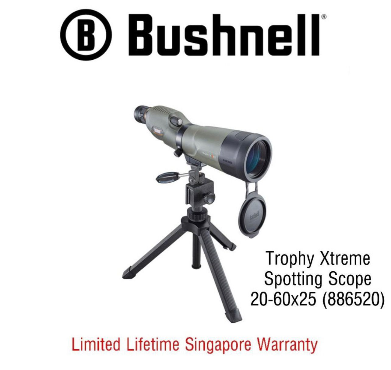 Bushnell Spotting Scope Trophy Xtreme 20-60x65 (886520) - Limited Lifetime Warranty