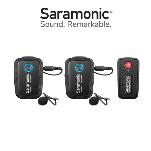 Saramonic Blink500 B2 (TX+TX+RX) Dual-Channel Wireless Microphone System-1 Year Warranty