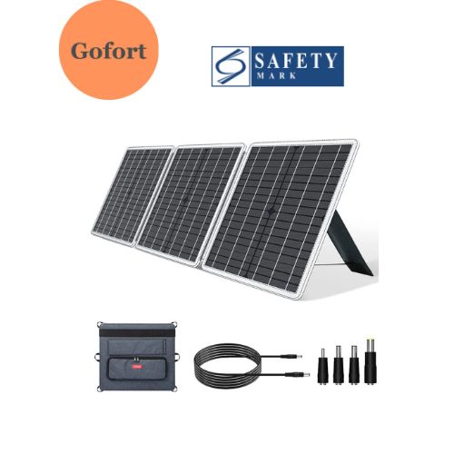 Gofort CSP18V60W (60W/18V) Portable Solar Panel/5 in 1 connector adapter kit -1 Year Warranty