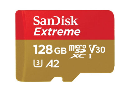 SanDisk Extreme microSDXC UHS-I Card (Class 10) 4K UHD - 64gb(SDSQXAH) / 128gb(SDSQXAA)