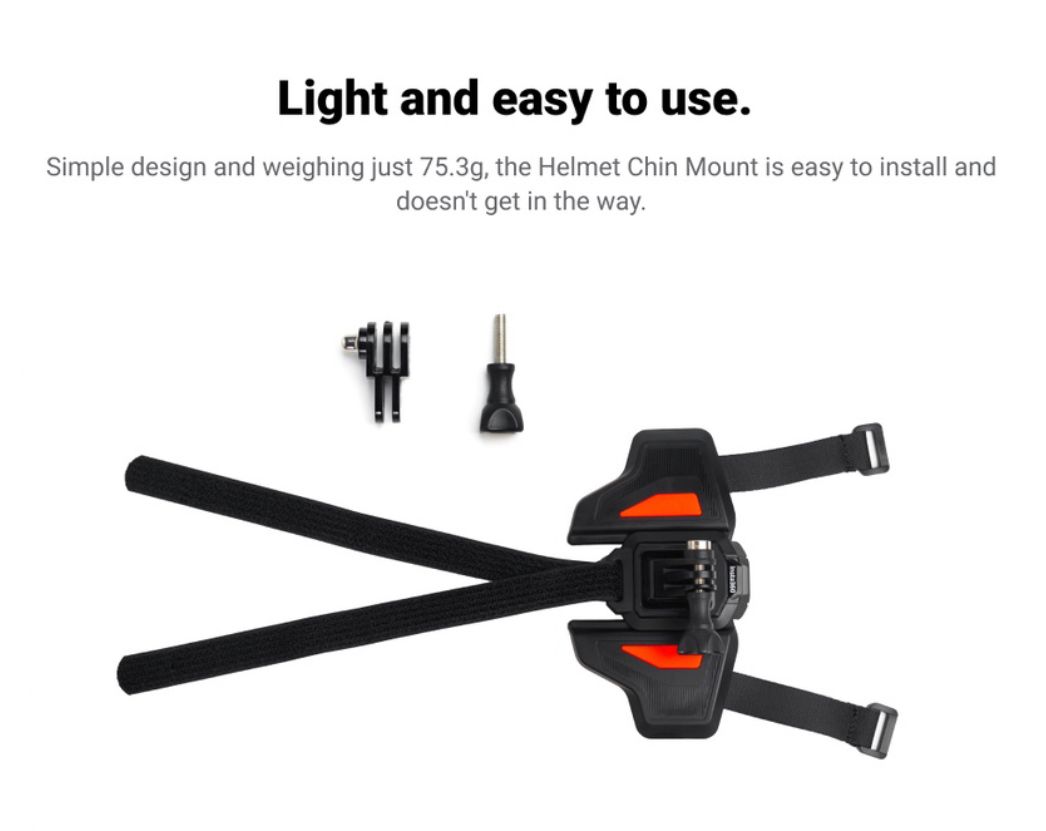 Insta360 Helmet Chin Mount - ONE RS,GO 2,ONE X2,ONE R,ONE X