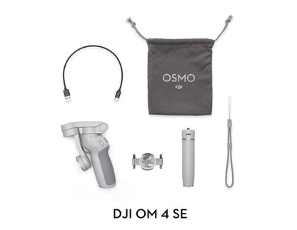 DJI OM 4 SE (Handheld 3-Axis Smartphone Gimbal Foldable Stabilizer Ideal for Vlogging) - 1 Year Warranty