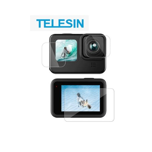 Telesin Tempered Glass Screen & Lens Protective Film Cover for GoPro 11/10/9