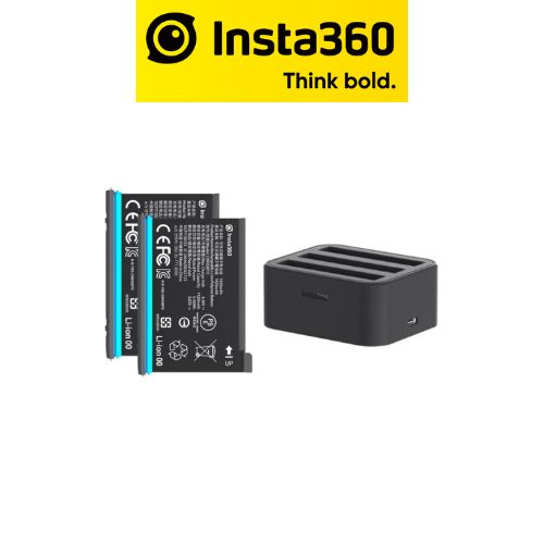 Insta360 One X2 Battery Kit - 2 Batteries (1630mAh x2pcs) & 1 Fast Charge Hub