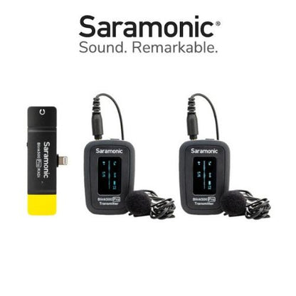 Saramonic Blink500 PRO B4 (PRO TX + PRO TX + PRO RXDi) wireless microphone system - 1 Year Warranty