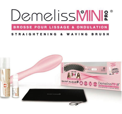 Saint Algue Demeliss Mini Pro Straightening & Waving Brush- Pink