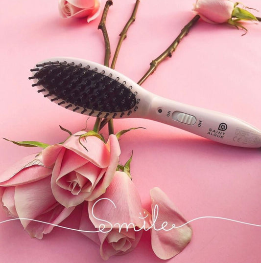Saint Algue Demeliss Mini Pro Straightening & Waving Brush- Pink