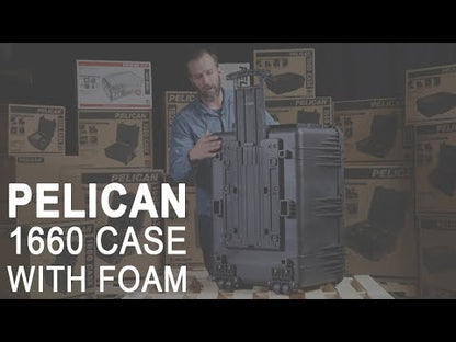Pelican 1660 Black Protector Case with Foam-Limited Lifetime Local Warranty