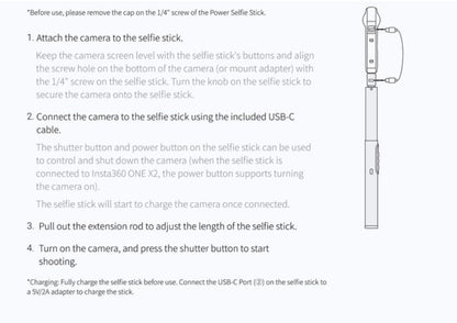 Insta360 Power Selfie Stick for ONE X2, ONE X3