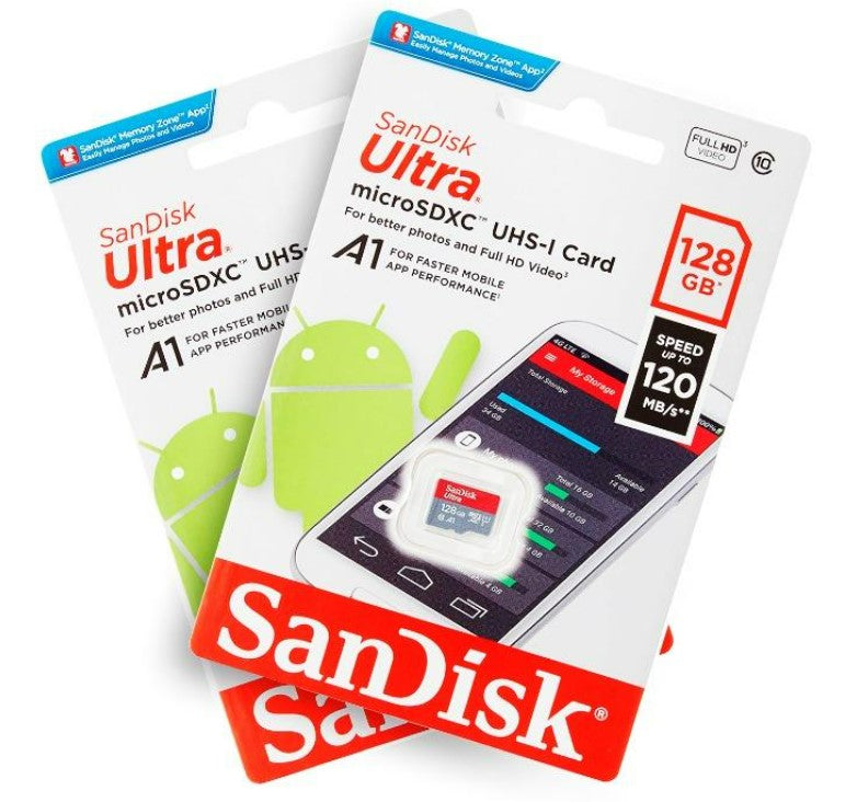 SanDisk Ultra microSDXC UHS-I cards 120MB/s A1 Class 10 (SDSQUA4)