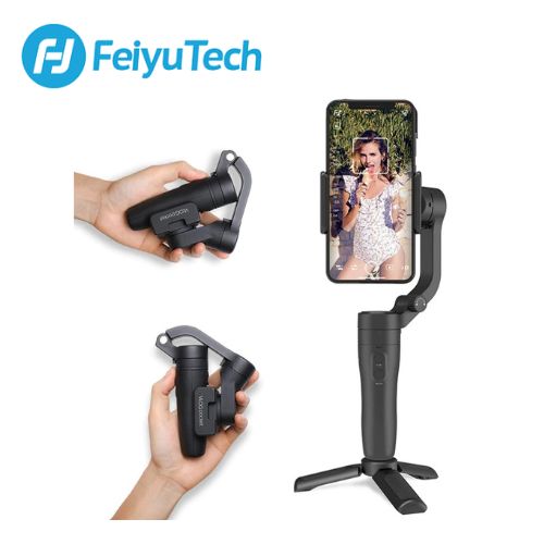FeiyuTech VLOG Pocket 3-Axis Foldable Smartphone Gimbal Stabilizer with Mini Tripod - 1 Year Local Warranty